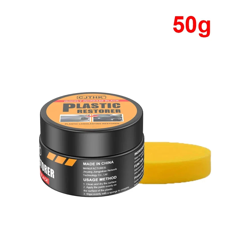Car Plastic Restorer Crystal Clear Auto Interior Leather & Panel Renewal Wax Coating Agent Back To Black Gloss Car Wax Polish