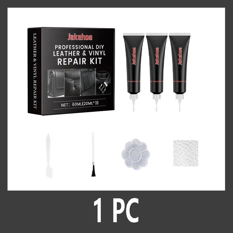 60ml Car Care Kit Liquid Leather Skin Refurbish Repair Tool Auto Seat Sofa Coats Holes Scratch Cracks Restoration Black