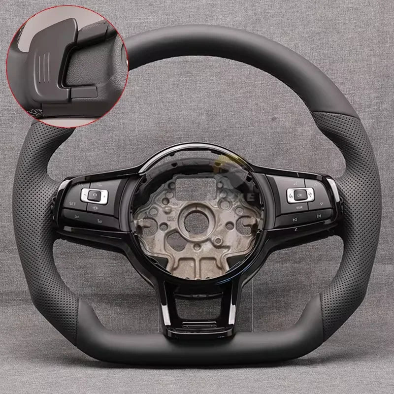 Steering Wheel For Golf 7 7.5 GTI MK7, Equipped With Shift Paddles And Buttons, Black Frame, Car Accessories