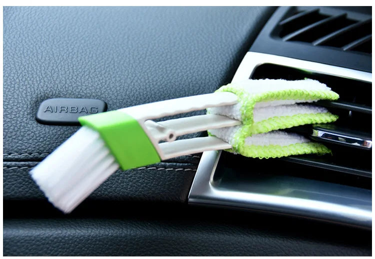 Double Ended Mini Dust Blind Cleaner, Car Vent Window Blind Detail Brush, Keyboard Cleaner, Hand Held Magic Brush Blind Duster