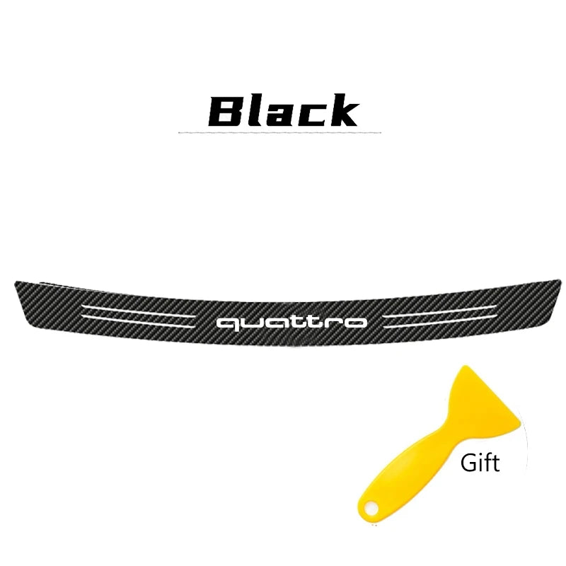 1Set Car Rear Bumper Trunk Load Edge Protective Stickers for Audi Sline S3 S4 S5 S6 S7 RS Quattro Q7 Q5 Q3 A4 B8 8P A3 A6 C7 A5