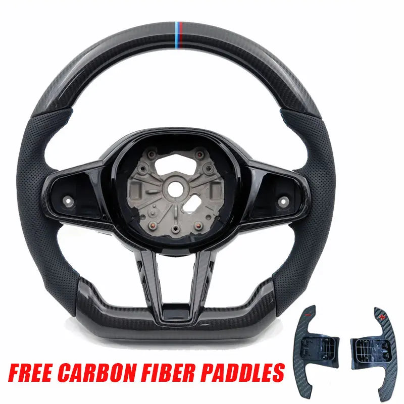 CS Sports Steering Wheel Carbon Fibre fit for BMW G01 G02 G05 G06 G20 G21 G22 G26 G29 G30 G32 G42 G80 X3 X4 X5 Car Accessories