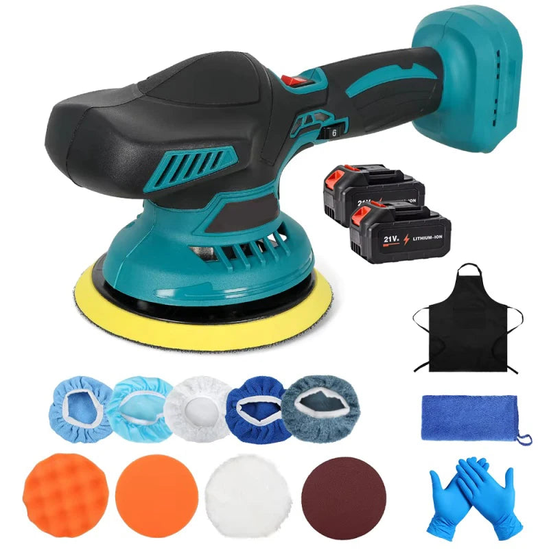 8 Gears 380W Cordless Car Polisher 12V Lithium Electric Polishing Waxing Machine For Repairing Scratches Wireless Sander Polish