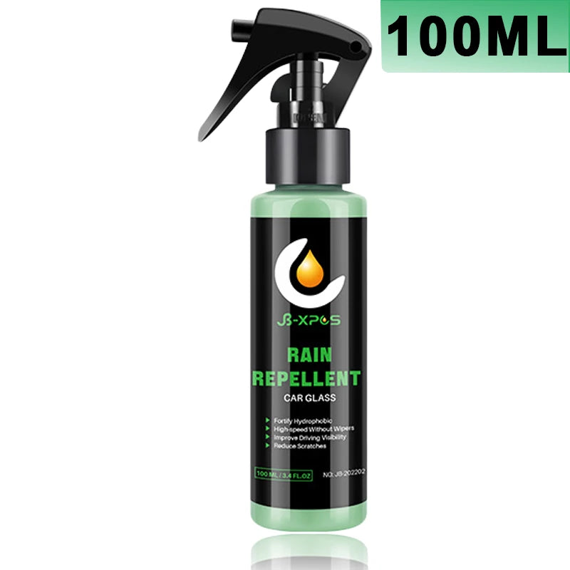 Car Hydrophobic Coating Anti-rain Water Repellent of Windshield Rearview Mirror Glass Spray Rainproof Agent Cleaning Tool