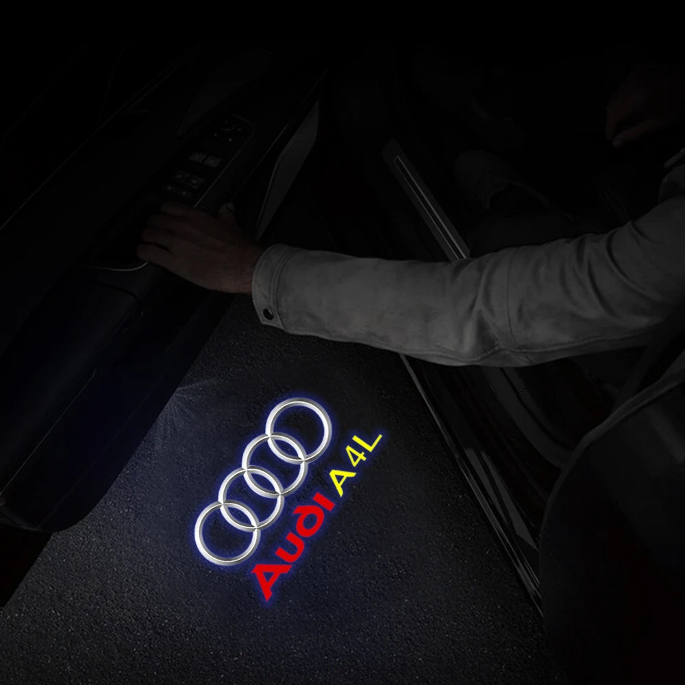 LED Car Door Logo Welcome Light Laser Projector Lamp For Audi Sline S3 S4 S5 S6 S7 RS Quattro Q7 Q5 Q3 A4 B8 8P A3 A6 C7 A5 A6L
