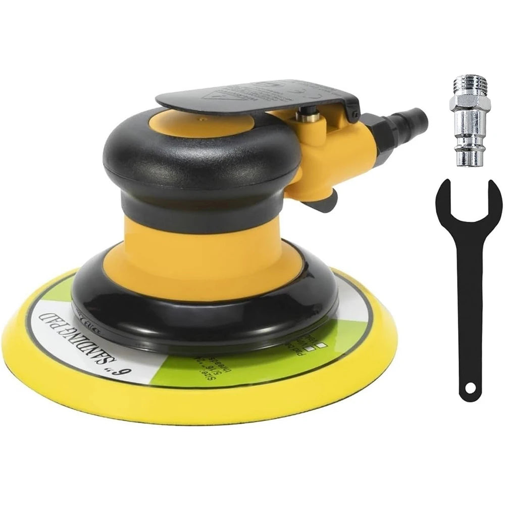 Podofo 12000 RPM Taşlama Makinesi, 6'' Ped, 6'' Hava Zımparası ve Anahtarlı Parlatma Taşlama Aleti ile Araç Hava Zımpara Cilalama Makinesi