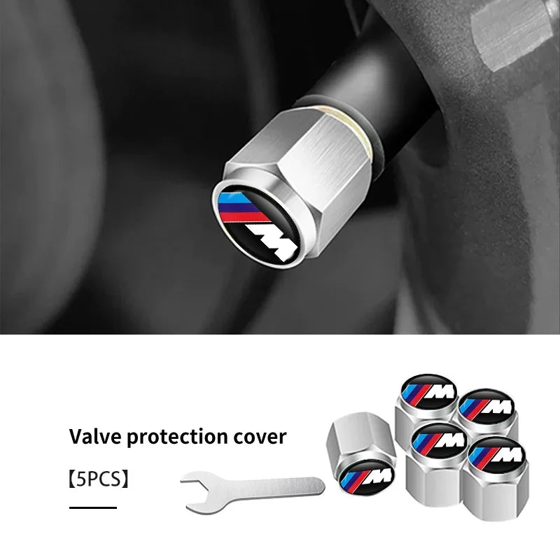 2025 New 5pcs Car Wheel Tire Valve Cap Dust Protection Cover Accessories For BMW E93 F10 F20 F30 F40 F15 F25 F26 F31 F49 F86 M3