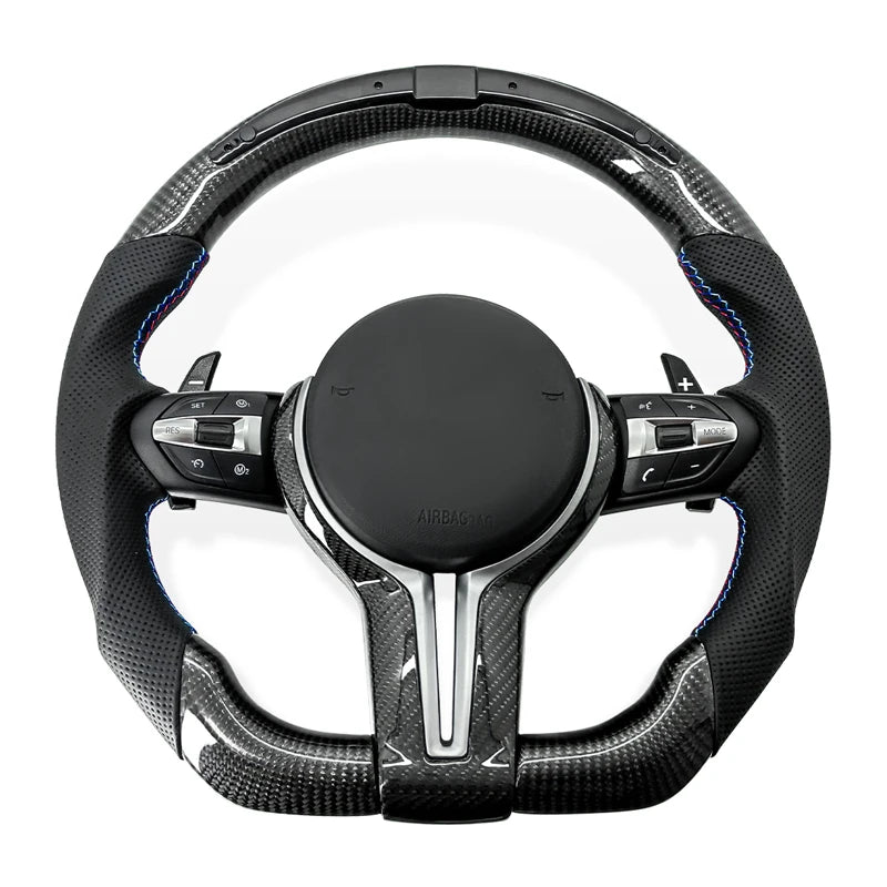 M performance Carbon Fiber LED Steering Wheel For BMW F30 F32 F36 F10 F20 F22 F06 F07 F15 F01 F80 F82 E46 E60 E90 M3 M4 M5 M6 M7