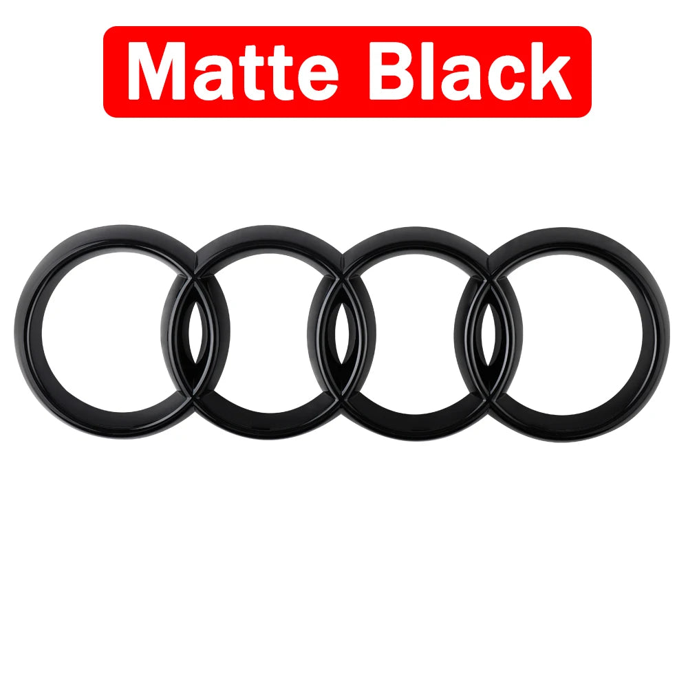 3D ABS Car Front Grille Rear Trunk 4 Ring Emblem Auto Decoration Accessories For Audi A3 A5 A4L A4 A1 A6L A7 A7L Q3 Q5 Supercar