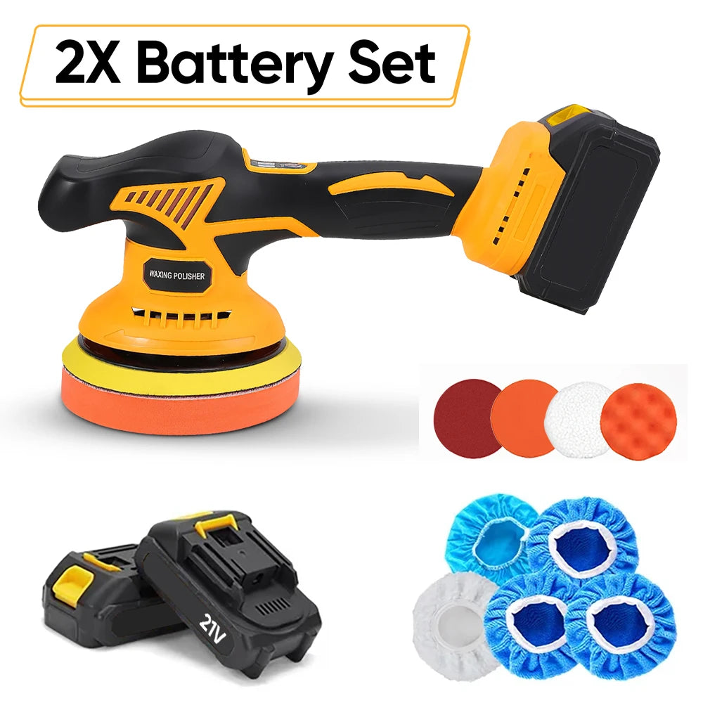 6000RPM 8 Gears Digital Display Cordless Electric Polisher Car Polishing Waxing Sanding Machine For Makita 21V Battery