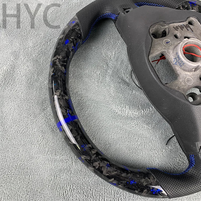 For Volkswagen  Golf 8 GTI R Line MK8 Scirocco GTS R 2018 2019 2020 2021 2022 2023 LED Forged Carbon Fiber Steering Wheel