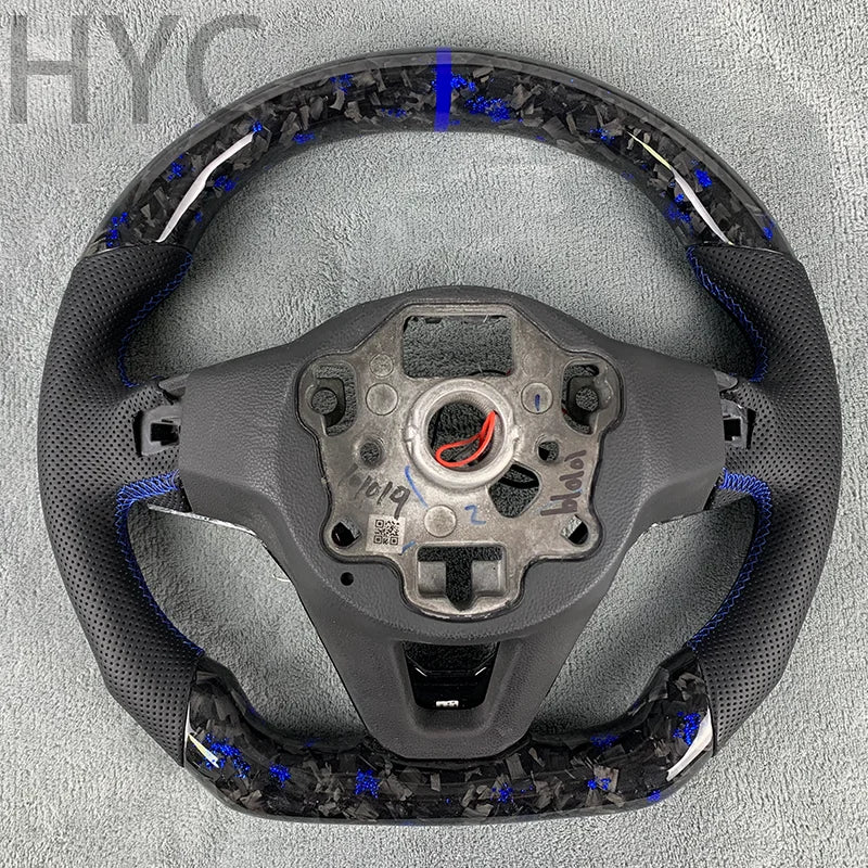 For Volkswagen  Golf 8 GTI R Line MK8 Scirocco GTS R 2018 2019 2020 2021 2022 2023 LED Forged Carbon Fiber Steering Wheel