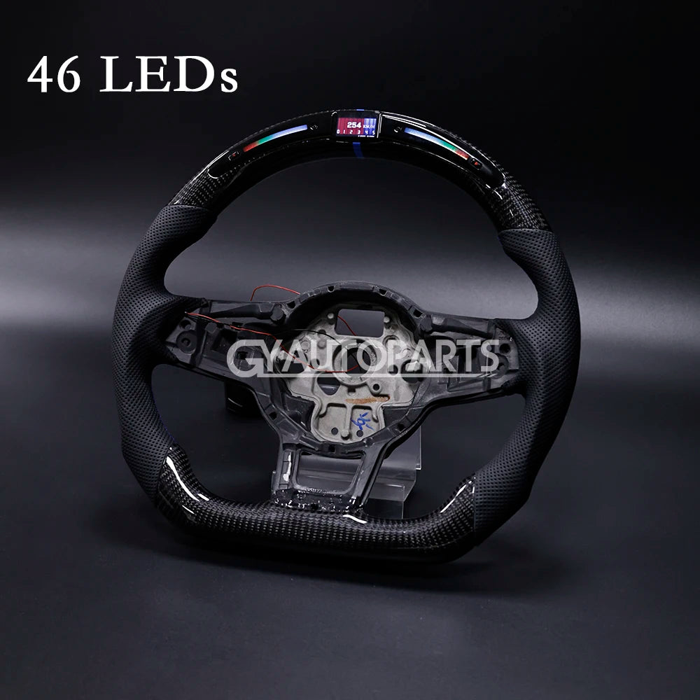 Fit For VW Carbon Fiber LED Steering Wheel Volkswagen Golf 7 MK7 Mk7.5 GTI Scirocco Polo GTS R Line  Customized Racing Wheel