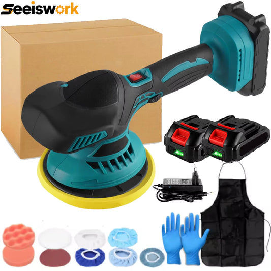Cordless 6 Gears Electric Car Polisher Electric Polishing pot Tool Cordless Auto Polish wating Machine For Makita 21V Battery