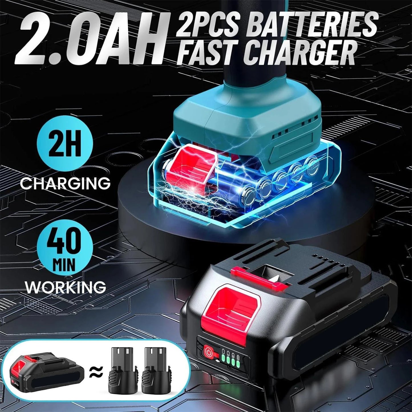 21V Cordless Car Polisher Wireless Car Polishing Machine 6 Gears Adjustment Electric Polish Power Tools For Makita Battery