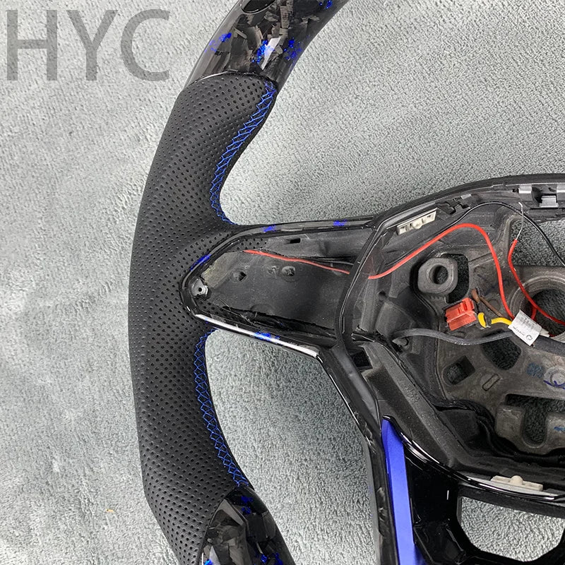 For Volkswagen  Golf 8 GTI R Line MK8 Scirocco GTS R 2018 2019 2020 2021 2022 2023 LED Forged Carbon Fiber Steering Wheel