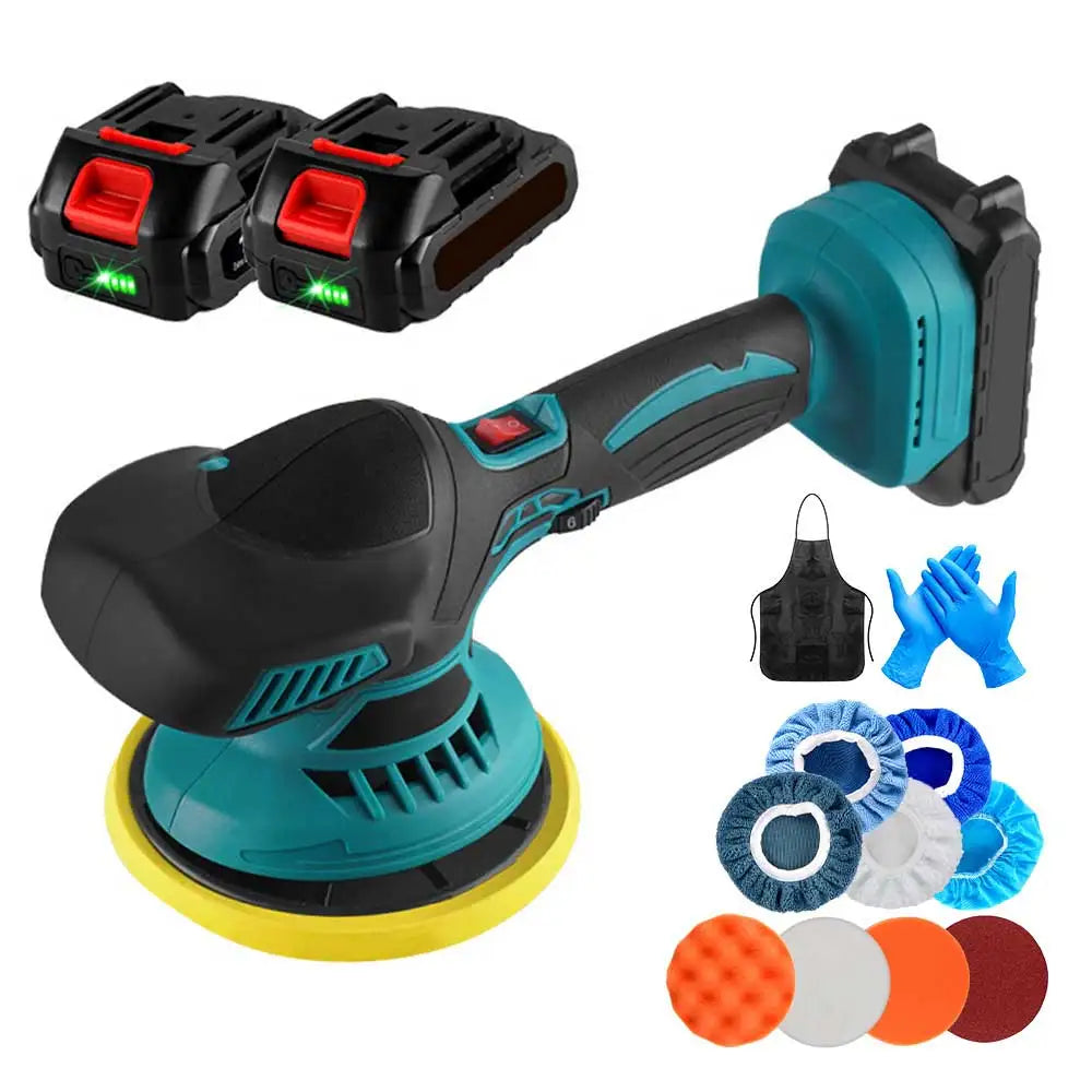 21V Cordless Car Polisher Wireless Car Polishing Machine 6 Gears Adjustment Electric Polish Power Tools For Makita Battery