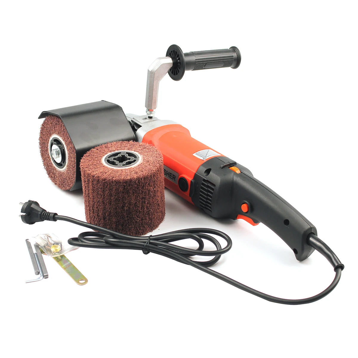 Grinding Machine Satin Polisher 220V 1400W Electric Wire Drawing Burnishing Polishing Machine For Metal Steel Wood Polishing