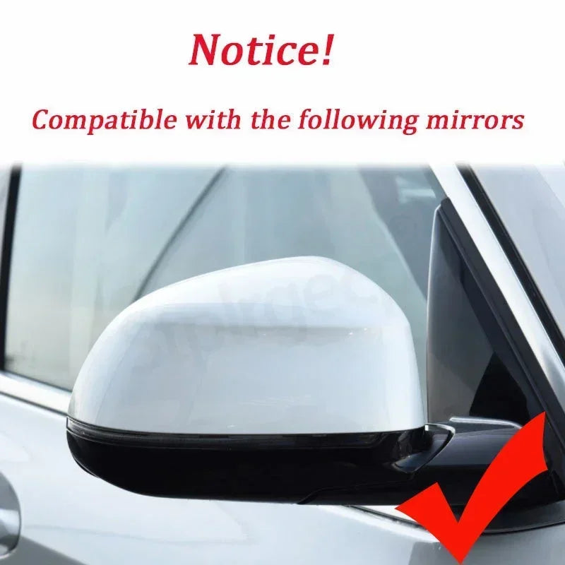 4pcs Carbon Fiber Look Black Rear View Side Mirror Cover Caps Shell Case for BMW X3 iX3 G01 G08, X4 G02, X5 G05, X6 G06, X7 G07