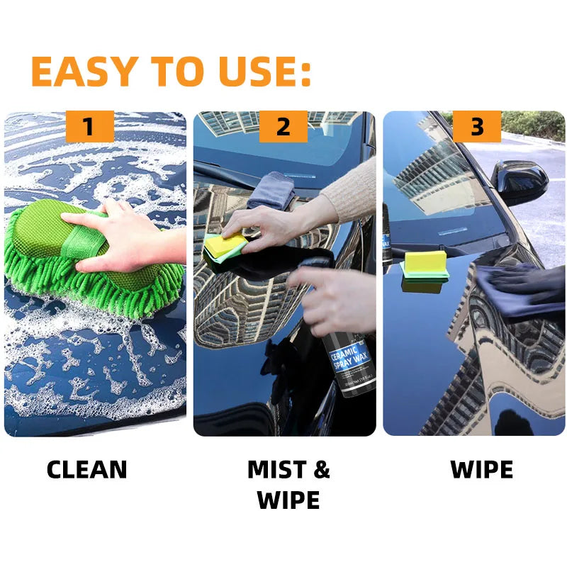 Hydroshine Ceramic Spray Wax Nano Ceramic Car Coating Carnauba Auto Paint Care Crystal Durable Protect Paintwork Gloss Seal