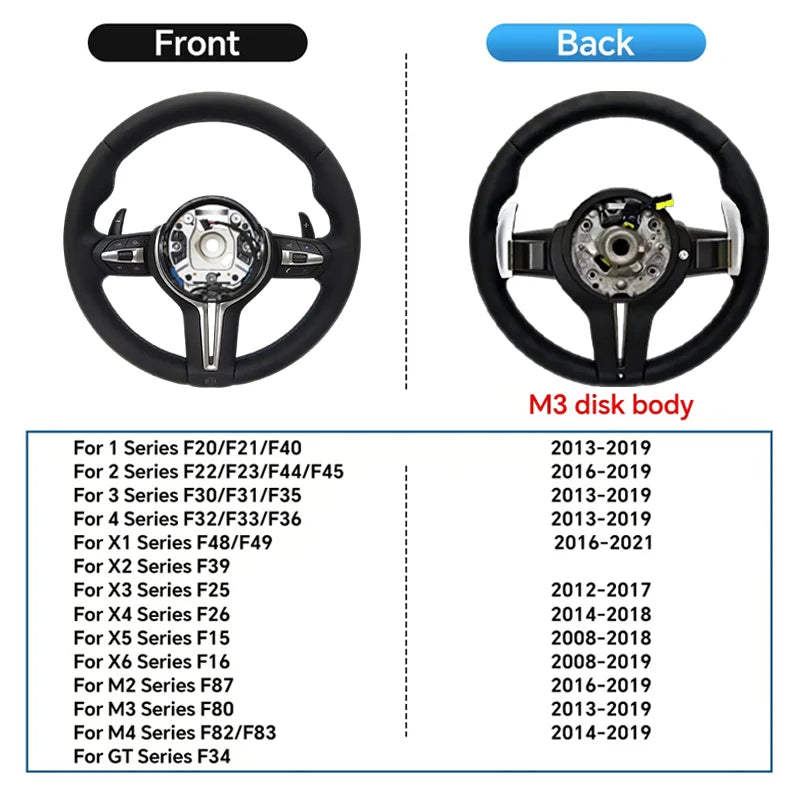 Leather Interior Steering Wheel Fit For BMW F10 F20 F30 F32 F36 F80 F82 M3 M5 E90 E87 E84 E70 Sport Steering Wheel Car Accessory
