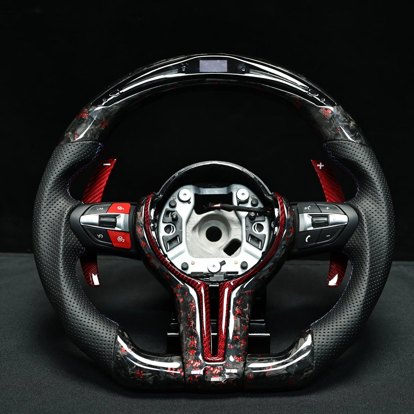 LED Steering Wheel Carbon Fiber Fit For BMW M1 M2 M3 M4 M5 M6 F30 F10 F15 F16 F32 F80 F82 3 4 5 6 X3 X5 Customized Sport Wheel