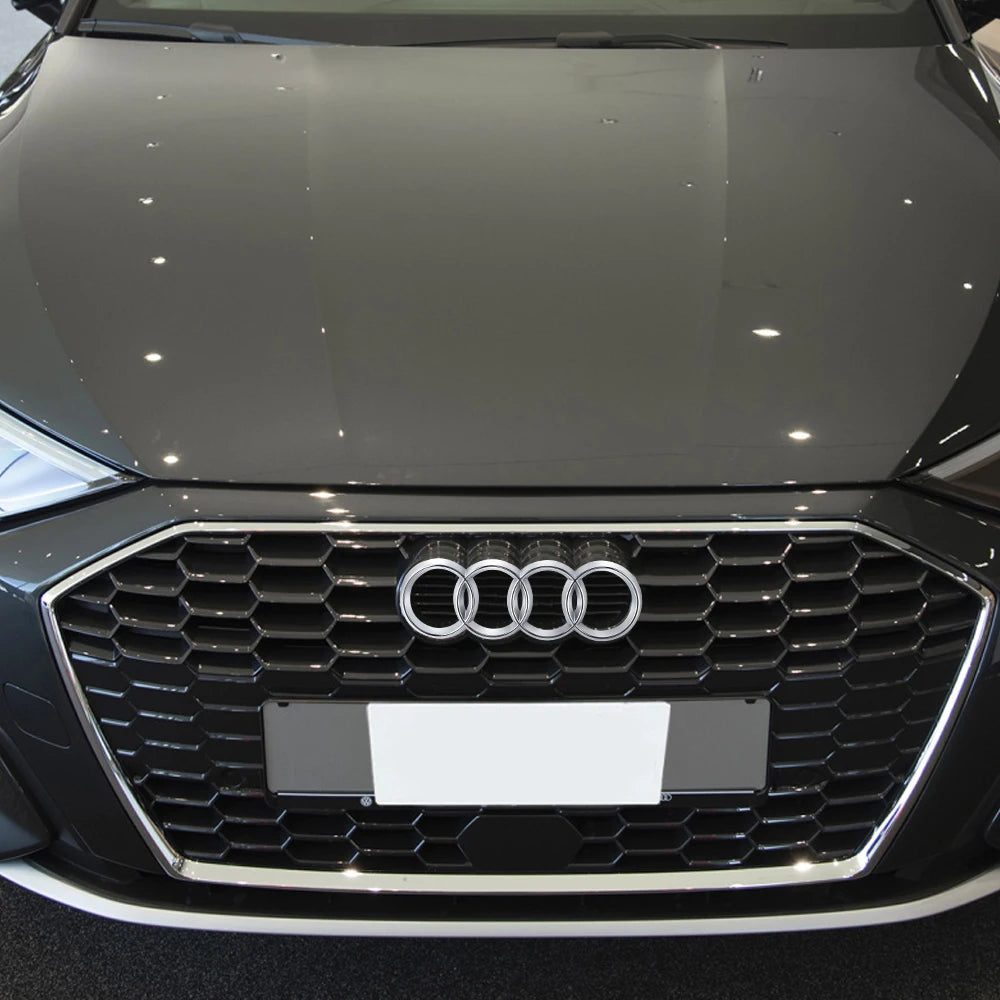 3D ABS Car Front Grille Rear Trunk 4 Ring Emblem Auto Decoration Accessories For Audi  A3 A5 A4L A4 A1 A6L A7 A7L Q3 Q5 Supercar