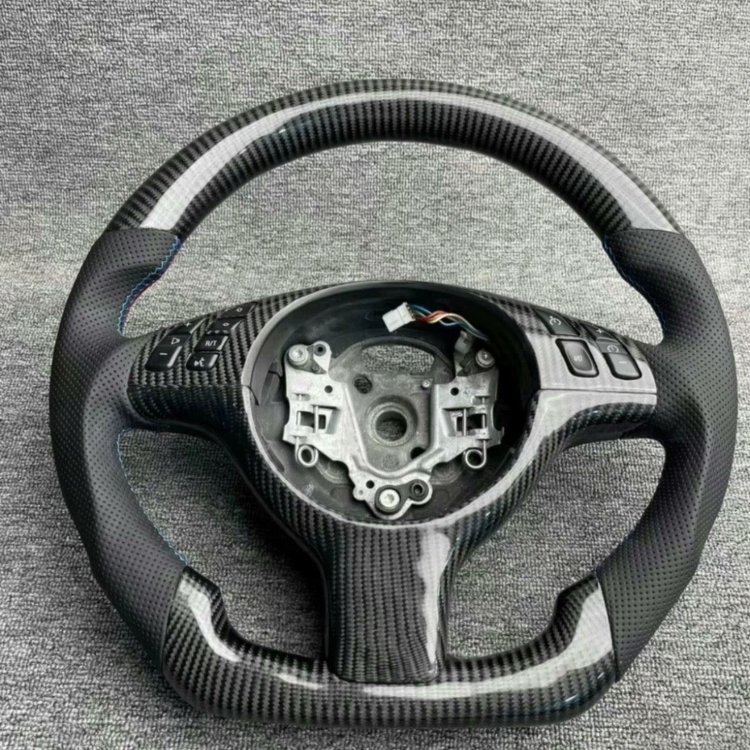 Carbon Fiber Car Steering Wheel with LED Display for BMW E46 M3 E38 E39 E46 E53 318 320 325 330 Customized Accessory