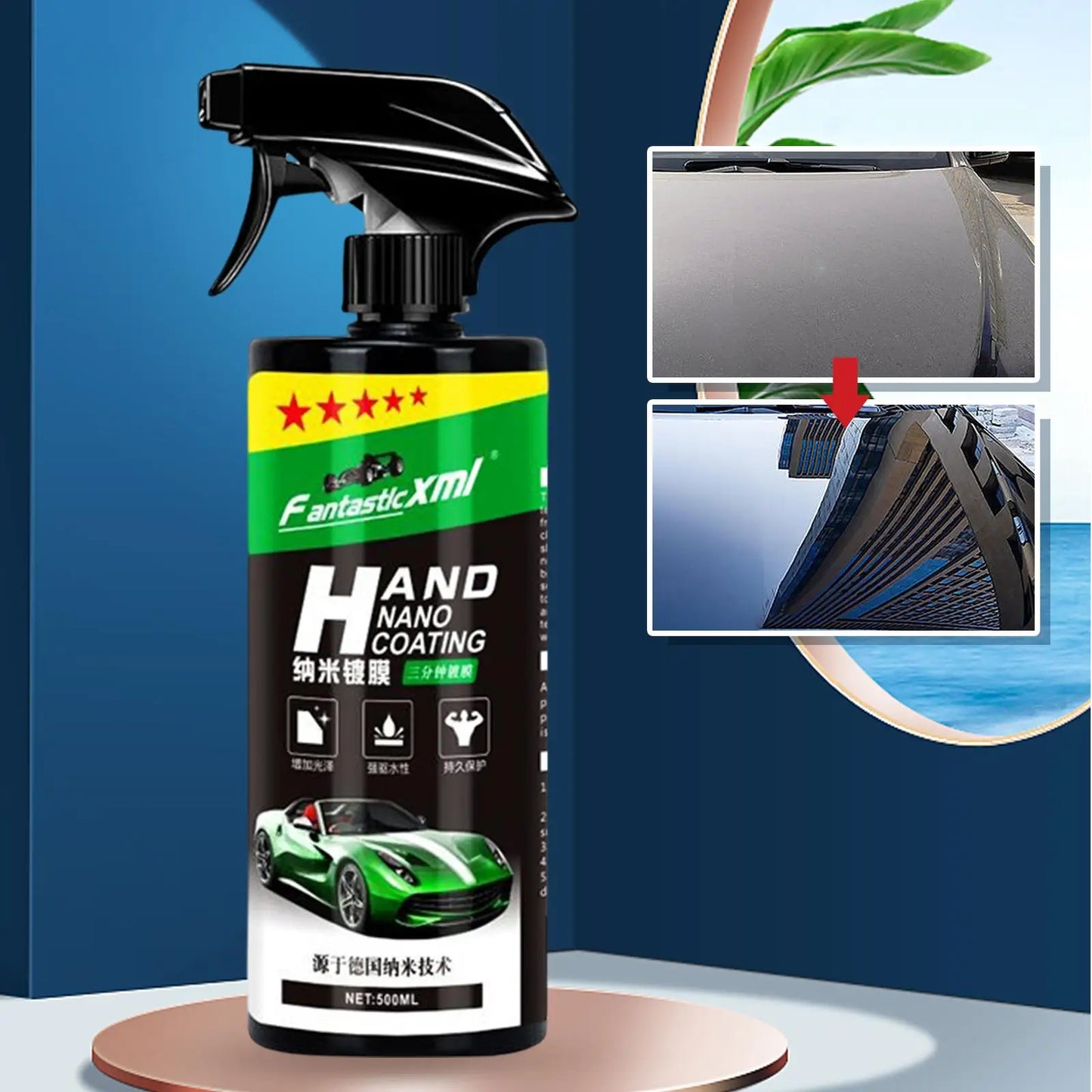 Ceramic Nano Coating Agent Spray Hydrophobic Coating Waterproof Car Wax Liquid Car Coating Agent Polish Nano Ceramic Coatin