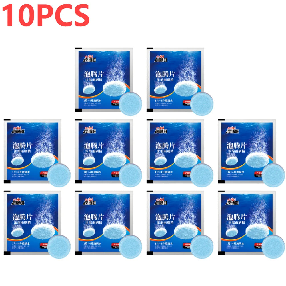 200-10pc Solid Cleaner Car Windscreen Cleaner Effervescent Tablet Auto Wiper Glass Solid Cleaning Concentrated Tablets Detergent