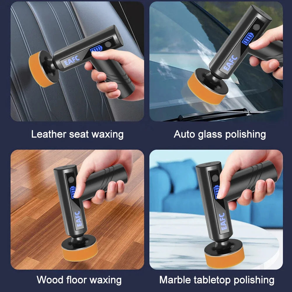 Car Waxing Polishing Sanding Machine Wireless Car Paint Scratch Repair Windscreen Glass Oil Film Remove Machine leather care