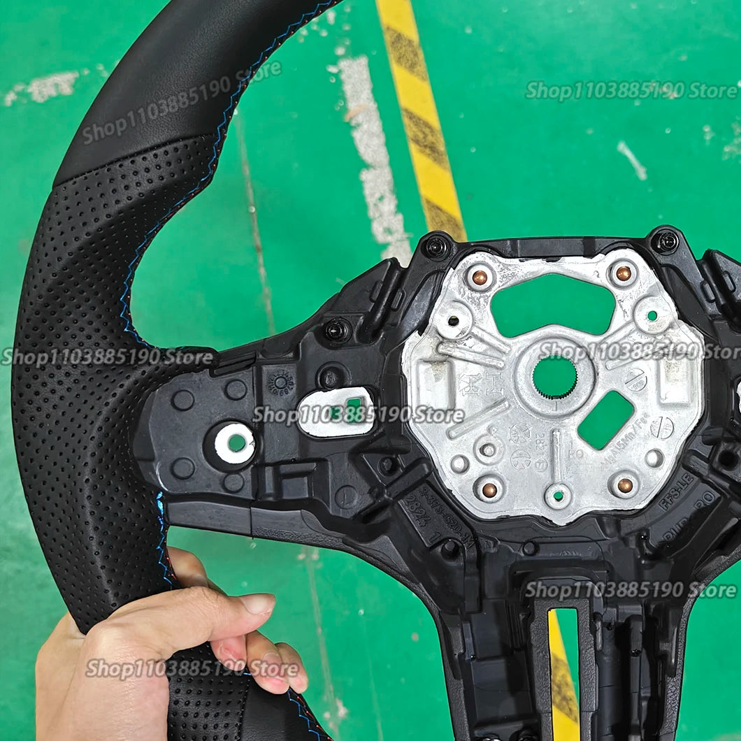 Full Leather Steering Wheel for BMW G30 G20 X3M X5M G01 G02 G05 G06 F90 F91 F92  G15 G16 G31 G29 G21 G28 G80 F40 F44 F82 M2 M3