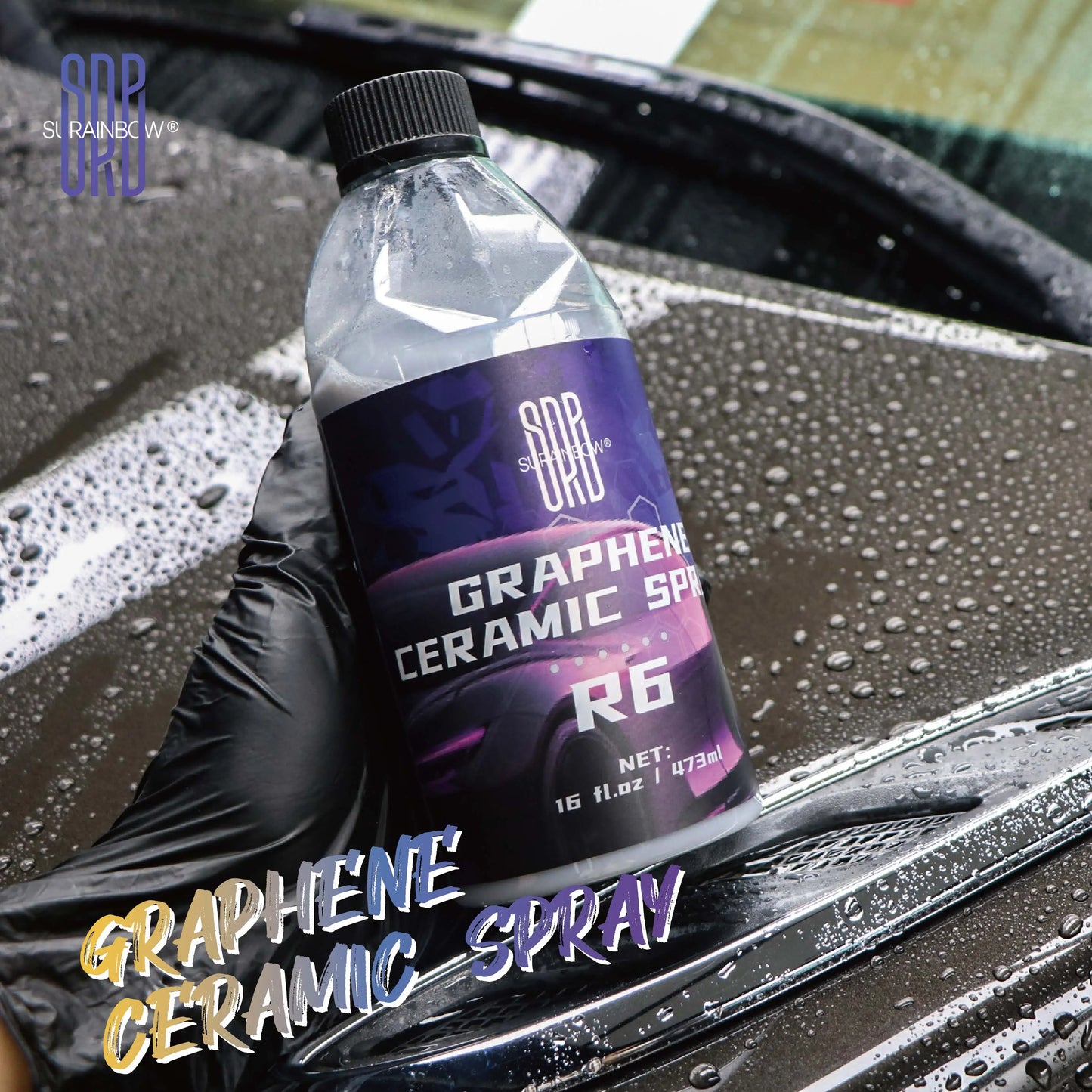 Graphene Ceramic Spray Coating- Sprayable Graphene Ceramic Coating for Cars | Adds Extreme Gloss,Depth,Shine & Protection,473 ML