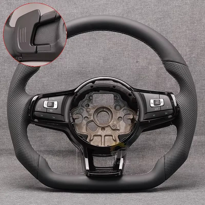 Steering Wheel For Golf 7 7.5 GTI MK7, Equipped With Shift Paddles And Buttons, Black Frame, Car Accessories