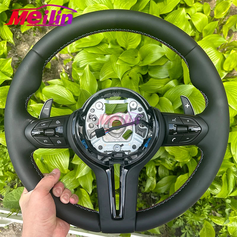 Suitable for BMW F10 F20 F30 F31 F80 M1 M2 M3 E70 E90 all leather Black Knight steering wheel, newly upgraded