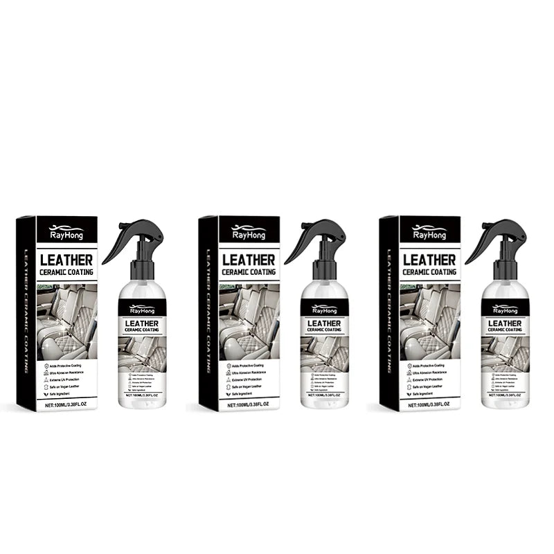 Car Leather Ceramic Coating Spray Auto Cleaning Products Seat Cleaner Remover Leather Renovation Decontamination Polishing Spray