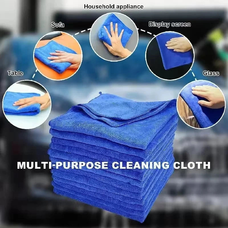 Microfiber Car Wash Cloth Thicken Automotive Cleaning Drying Towels Household Kitchen Absorbent Rags Car Clean Cloths Supplies