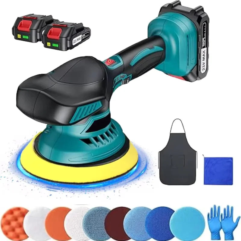 8 Gears 380W Cordless Car Polisher 12V Lithium Electric Polishing Waxing Machine For Repairing Scratches Wireless Sander Polish
