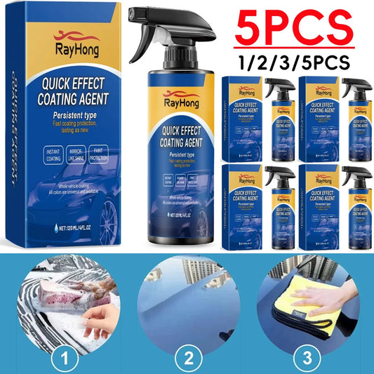 1-5PCS 120ML Quick-Dry Car Polishing Maintenance Spray Ceramic Coating Spray  Auto Coating Hydrophobic Layer for Car Polishing