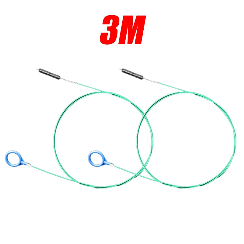 3/5m Drain Hole Car Cleaning Pipe Brushes Flexible Drain Dredge Sunroof Cleaning Scrub Brush Car Wash Cleaning Tool Accessories