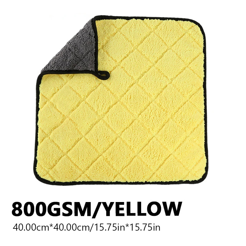 SEAMETAL Microfiber Car Cleaning Towel 800GSM Thicken High Abosorbent Washing Drying Cloth Ultra-Soft Scratch-Free Clean Towels