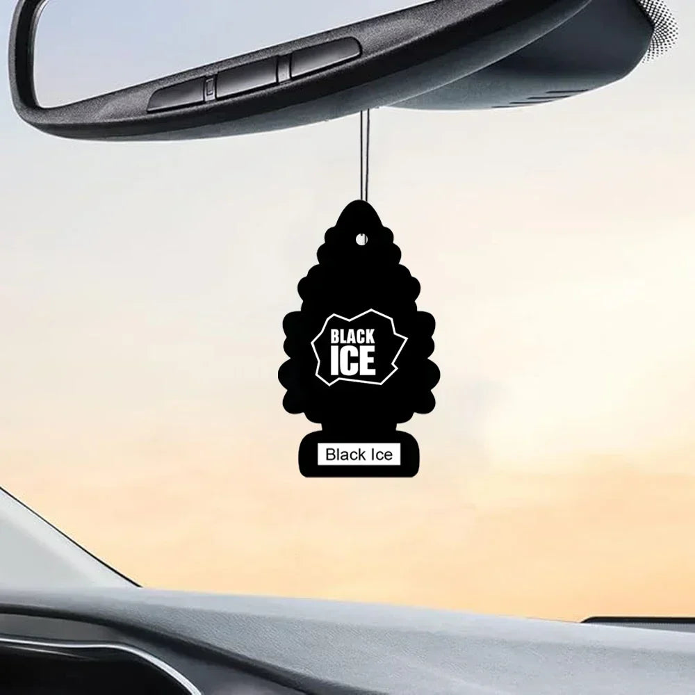 3-80pcs Christmas Tree Car Air Freshener Natural Scented Tea Paper Hanging Fragrance for Home and Auto Interior