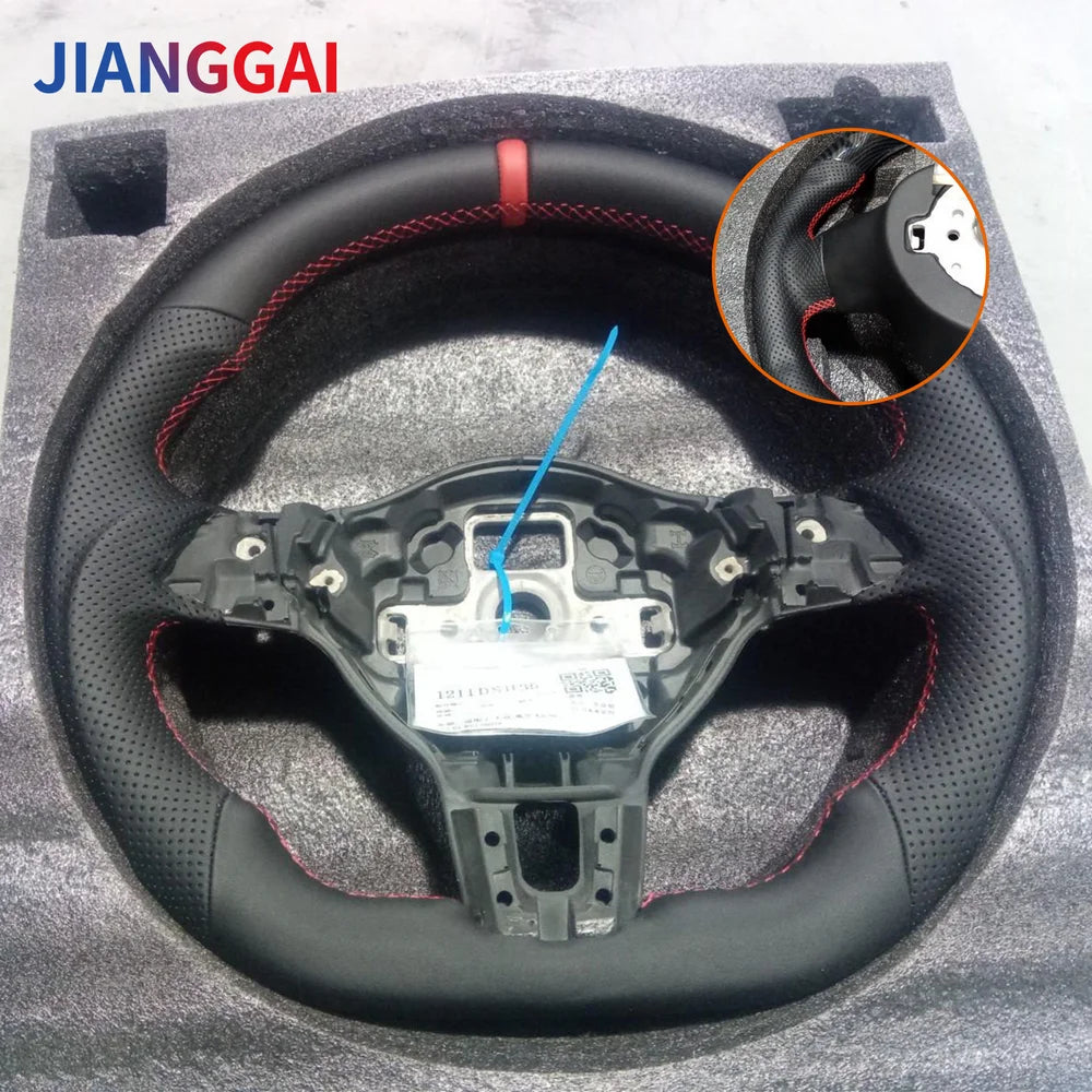 Hydro-Dip Carbon Fiber Steering Wheel For Volkswagen Golf 6 GTI MK6 GTD R 2009-2013 Polo GTI Tiguan Passat R-Line Steering Wheel