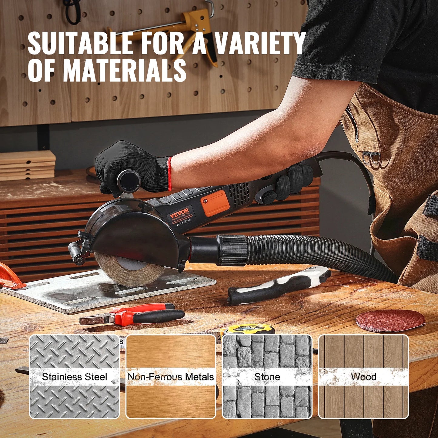 SucceBuy Burnishing Polishing Machine 6 Variable Speed Surface Conditioning Tool Electric Metal Burnishing Machine rWood Steel