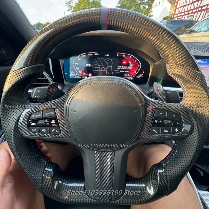 Premium Real Carbon Fiber Steering Wheel for BMW G20 G21 G22 G28 G80 F40 F44 F82 F83 F87 M2 M3 M4 G20 Steering Wheel Accessories
