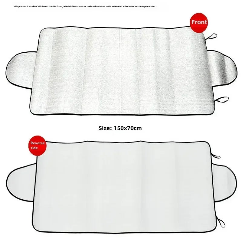 150cm x 70cm Universal Car Front Windshield Cover Auto Sunshade Snow Ice Protection Cover Winter Summer Windshield Shield