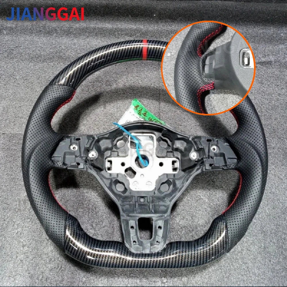 Hydro-Dip Carbon Fiber Steering Wheel For Volkswagen Golf 6 GTI MK6 GTD R 2009-2013 Polo GTI Tiguan Passat R-Line Steering Wheel