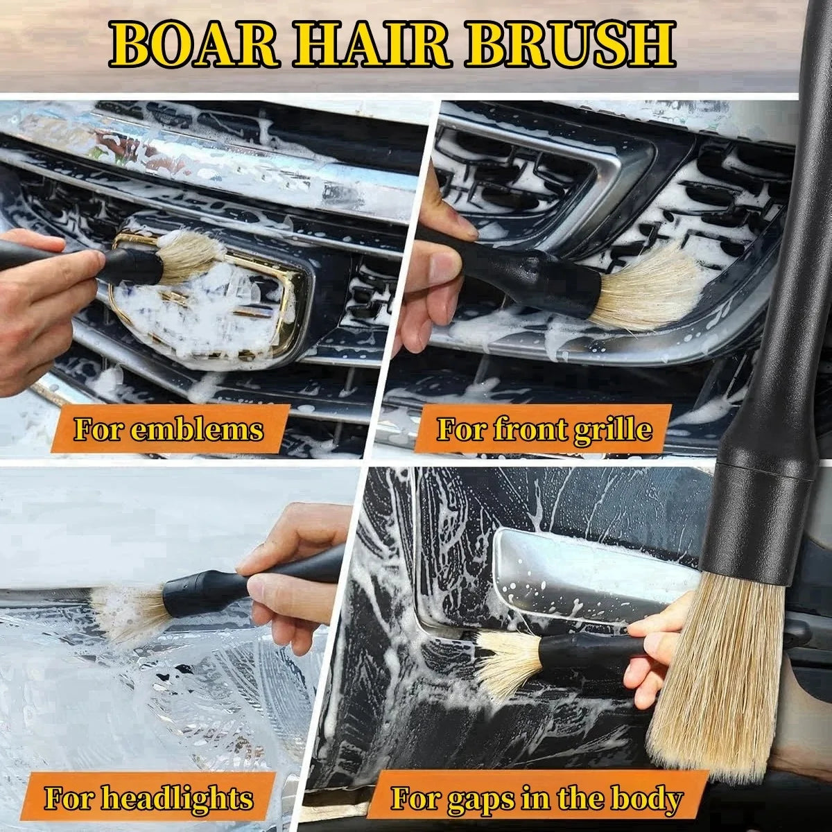 4-5PCS Car Detailing Brush Set Air Conditioning Vent Clean Crevice Sweep Dust Duster Auto Interior with Brush Car Wash Tool Set