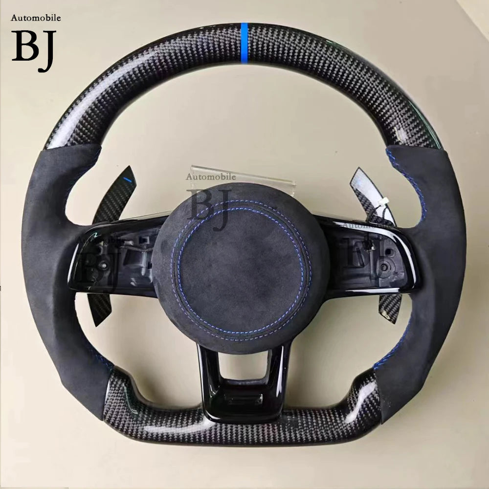 Fit For VW Carbon Fiber LED Steering Wheel Volkswagen Golf 7 MK7 Mk7.5 GTI Scirocco Polo GTS R Line  Customized Racing Wheel
