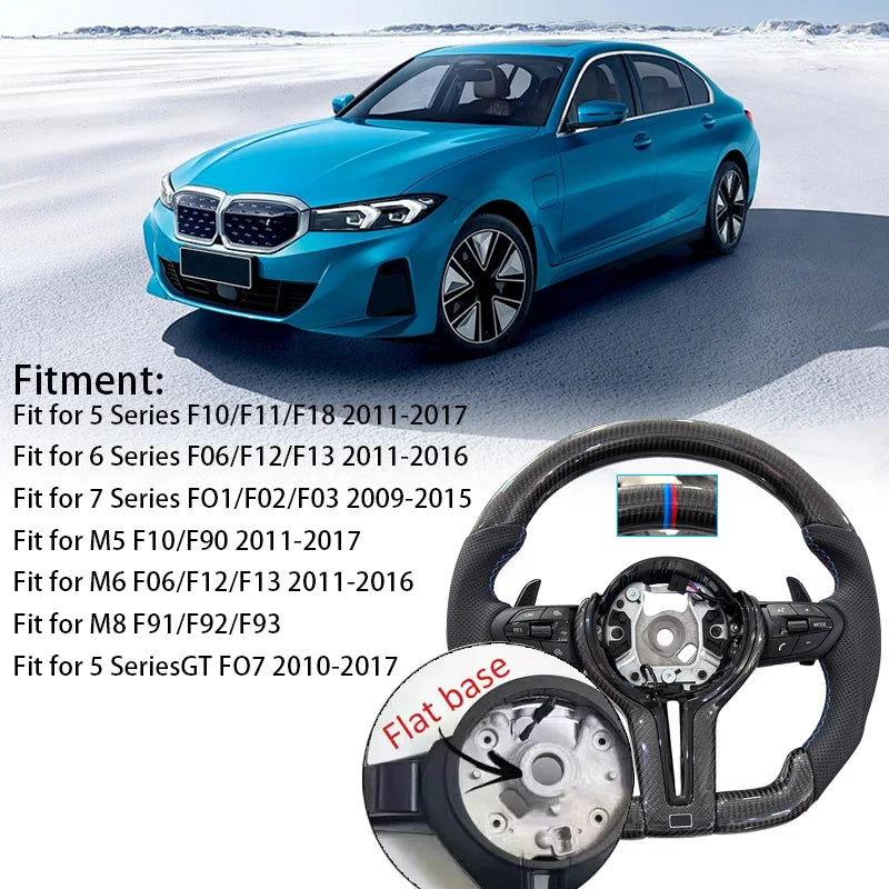 Steering wheel modification suitable for BMW F30 F10 F31 F20 F25 F22 F36 F33 F32 Carbon fiber material customizable color